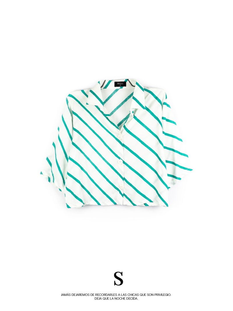 Blusa Diagonales Verdes